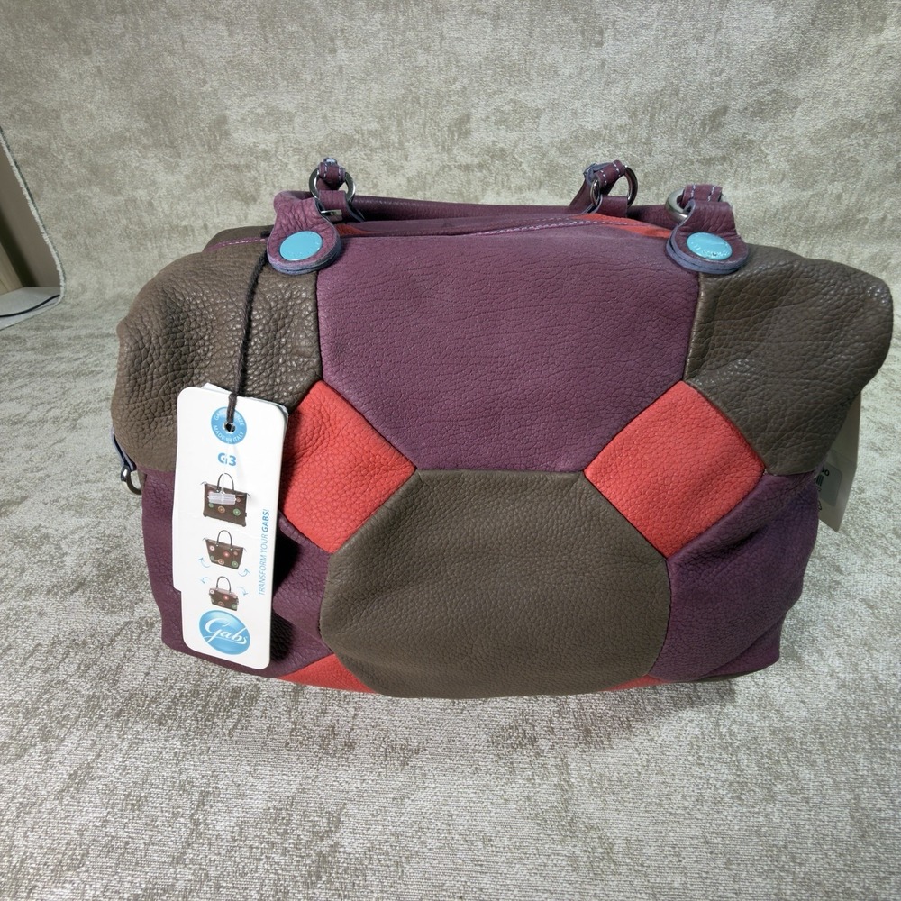 GABS Franco Gabbrielli leather patchwork convertible crossbody shoulder bag Y2K